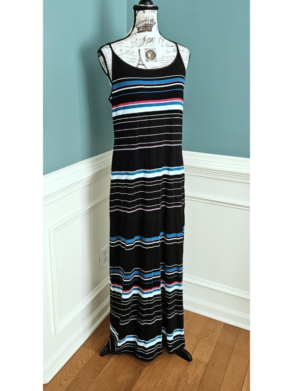 White House Black Market NWT XL *Read Tank Stripe Knit Maxi Dress